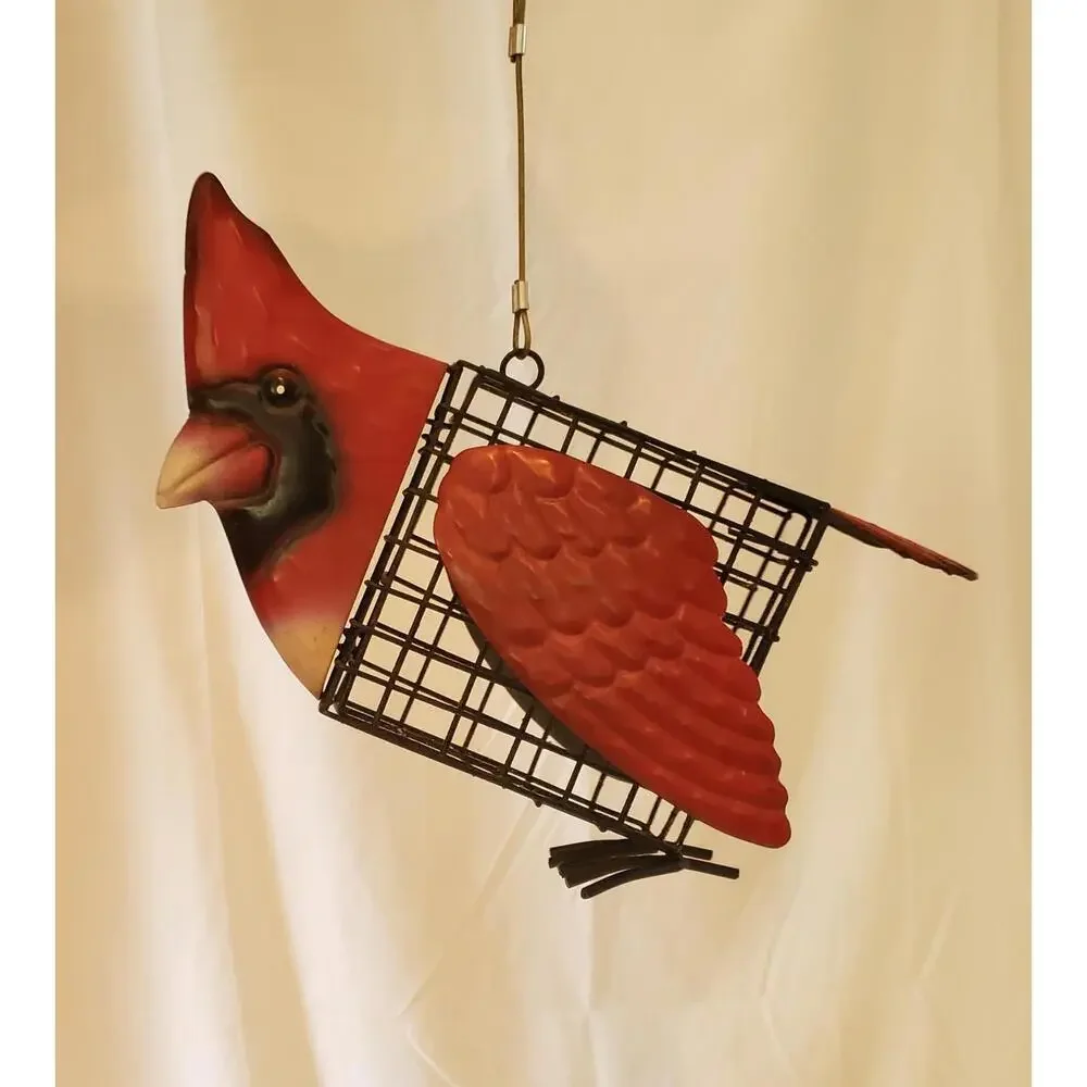 Red Cardinal Hanging Suet Feeder